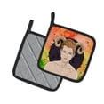 thumbnail image 2 of Caroline's Treasures Aries Zodiac Sign Pair of Pot Holders, 2 of 3