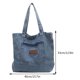 thumbnail image 2 of Bolso de mano para mujer de gran capacidad de mezclilla de Color sólido bolso de viaje femenino Simple, 2 of 9