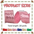 thumbnail image 5 of Single Faced Satin Wired Edge Ribbon, 20-Yard Polyester Satin Wrapping Ribbon for Bows, 2.48 Inches Wide Craft Fabric Binding Ribbon for Xmas Invitation Card Making Gifts Decoration, 5 of 6