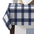 thumbnail image 3 of Navy Blue Plaid Check, Tablecloth Rectangle Table Cloth 52x70 , Waterproof Tablecloth Outdoor Table Cloth, Geometrical Abstract Lattice Washable Table Cover for Kitchen Dining Party, 3 of 8