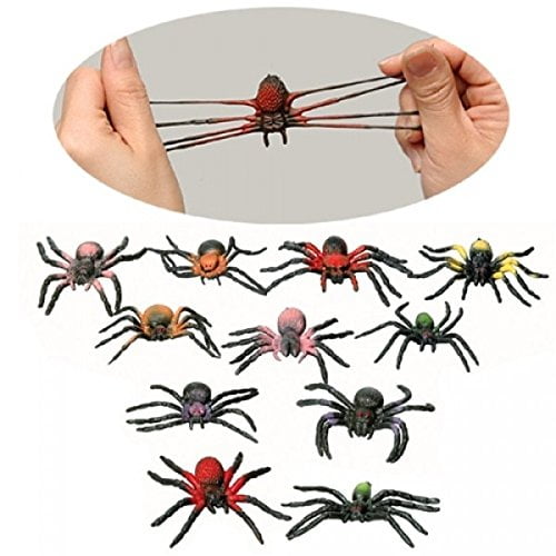 Dillon Toys Stretchable Rubber Spider 3 6 Pack Rubber Toy F2080B142