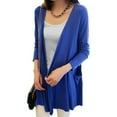 thumbnail image 2 of HBFAGFB Womens Cardigan Comfortable Long Sleeves Thin Spring Summer Jacket with Pockets Blue Size One Size, 2 of 5