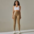 thumbnail image 2 of Women's High Waist Legging Tights Faux Leather Pants Booty Push Up Tummy Control Long Skinny Latex Soft Butt Lifting Stretchy Leggings Yellow 12, 2 of 5