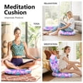 thumbnail image 3 of Round Meditation Cushion, 22" Dutch Velvet Floor Pillow with PP Cotton Filling for Yoga, Zen, Reading, and Floor Seating, Spring Butterfly Print, 3 of 5