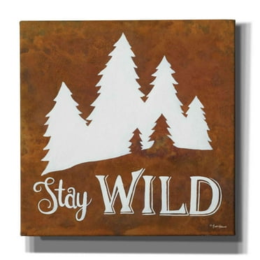 Epic Graffiti 'Stay Wild' by Britt Hallowell, Canvas Wall Art, 18"x18"
