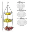 thumbnail image 5 of Wire Hanging Basket,3-tier Stainless Steel Fruit Basket, 5 of 5
