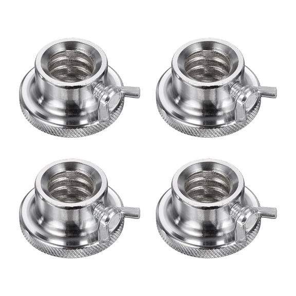 Dumbbell Collars, Barbell Spin Lock Anti Slip Weight Lifting Clip 1" & 4 Pack & Steel & Silver - Fitting for (1" Standard Barbell - Dumbbell)