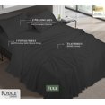 thumbnail image 6 of ROYALE LINENS 100% Organic Cotton Full Sheet Set - 16" Deep Pocket Bed Sheets - Eco Friendly Black Bed Sheets - Sábanas Full - 1 Flat, 1 Fitted & 2 Pillowcases - Black Sheet Set - Cotton Bedding Sets, 6 of 9
