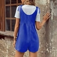 thumbnail image 4 of AherBiu Wide Leg Jumpsuits for Women Bow-Tie Strap Summer Sleeveless Suspenders Boho Short Rompers, 4 of 7