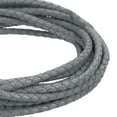 thumbnail image 3 of Uxcell 1.1 Yards Bolo Tie Cord 3mm Diameter Round Braided Leather Strip 1 Meter Long for Bracelet Necklace Beading, Light Gray, 3 of 7