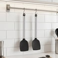 thumbnail image 3 of Unique Bargains Silicone Spatula Set, Kitchen Utensils with Rubber Tips Black 13.4x3 in, 3 of 5
