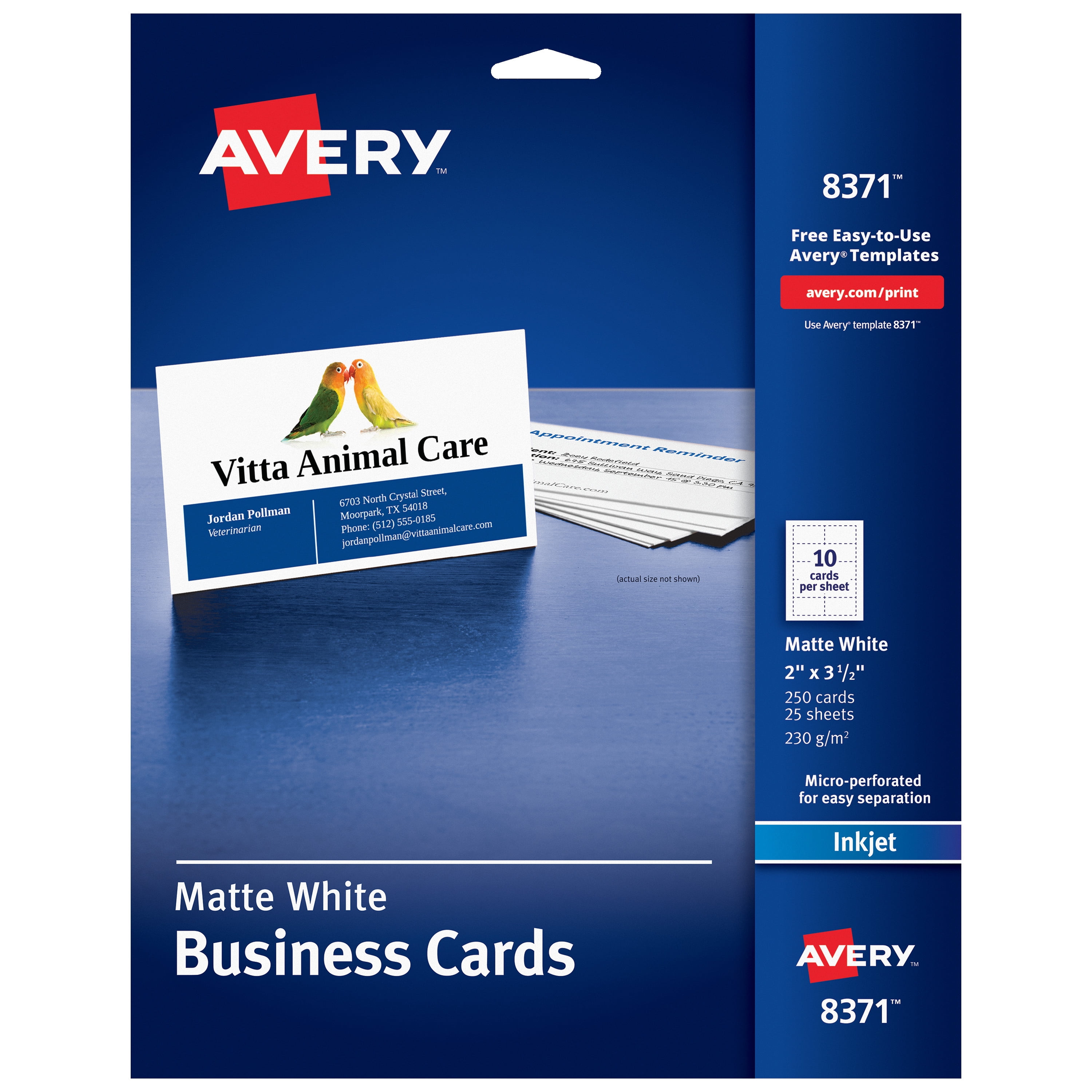 walmart print business cards