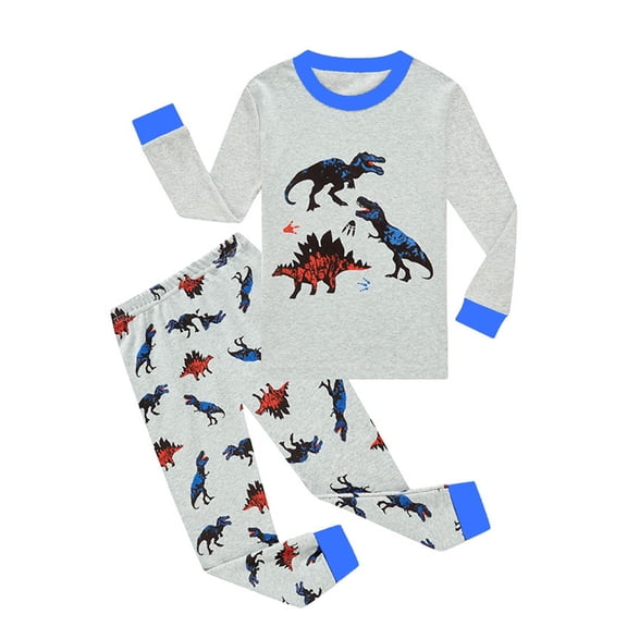 Tisuna Kids Fall Outfit Set For Boys Soft Graphic Print Long Sleeve Crewneck Tops And Pants 2 Pieces Clothes Set For Children Streetwear Size 18-24 Months