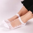 thumbnail image 6 of LYXSSBYX Fuzzy Socks for Women Hot Sale Clearance Summer Women Ladies Sheer Silky Glitter Transparent Short Stockings Ankle Socks, 6 of 7