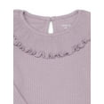 thumbnail image 4 of easy-peasy Toddler Girl Long Sleeve Rib Ruffle T-Shirt, Sizes 18M-5T, 4 of 5