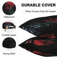 thumbnail image 5 of Outdoor Waterproof Throw Pillow Covers Set of 2 Red Rose Decorative Pillowcases Square Outdoor Pillows Cushion Case 18x18 Inch Butterfly Splash Black Patio Pillows for Couch Sofa Bed Garden, 5 of 9