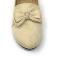 thumbnail image 3 of Victoria K Women's Foldover Sueded Double Bow Ballerina Flats, 3 of 8