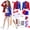 Style A, variant on Forfamy Quinn Costume Cosplay Joker Coat Gloves T-Shirt Necklace Wig Inflatable Baseball Halloween Fancy Dress Costumes