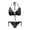Abstract Marble Swirl Pattern, variant on Uourmeti Women's Halter Neck Two-Piece Bikini Set - Navy Blue Gold Marble Swirl Design - Sexy Tie Side Swimwear for Beach Vacation & Pool Party