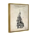 thumbnail image 3 of Stupell Industries Fantasy Castle Vintage Diagram Graphic Art Metallic Gold Floating Framed Canvas Print Wall Art, Design by Karl Hronek, 3 of 6