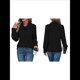 thumbnail image 3 of Suéter Tipo Túnica de Cuello Alto para Mujer, de Larga, de Punto Acanalado, Cómodo, Holgado, Informal, para Otoño Negro M, 3 of 7
