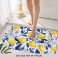 thumbnail image 3 of Summer Lemon Door Mat&nbsp;Indoor Outdoor Entrance, Non Slip Small Rug for Kitchen Bathroom Entryway Rug, Watercolor Yellow Blue Garden Floral Washable Doormat Floor Mat 18x30 Inch, 3 of 8