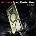 thumbnail image 3 of ELEHOLD Magnetic Case for Samsung Galaxy S23 FE, Military Grade Shockproof Rugged Case Built-in Metal Camera Cover with Stand,Olivegreen, 3 of 7