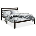 thumbnail image 3 of Patiojoy Wooden Platform Bed Full Size Bed Frame Slat Support with Headboard, 3 of 8