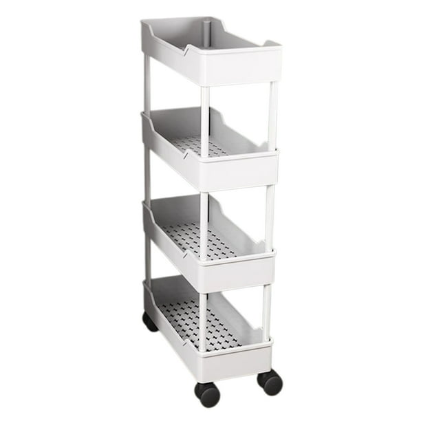 Carrito de almacenamiento rodante de varios niveles con ruedas, organizador móvil para sala de estar, dormitorio, baño, cocina, carrito utilitario que ahorra espacio.