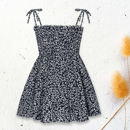 

QISIWOLE Summer Toddler Baby Girls Sleeveless Sling Dress Graphic Print Children s Clothing Sales