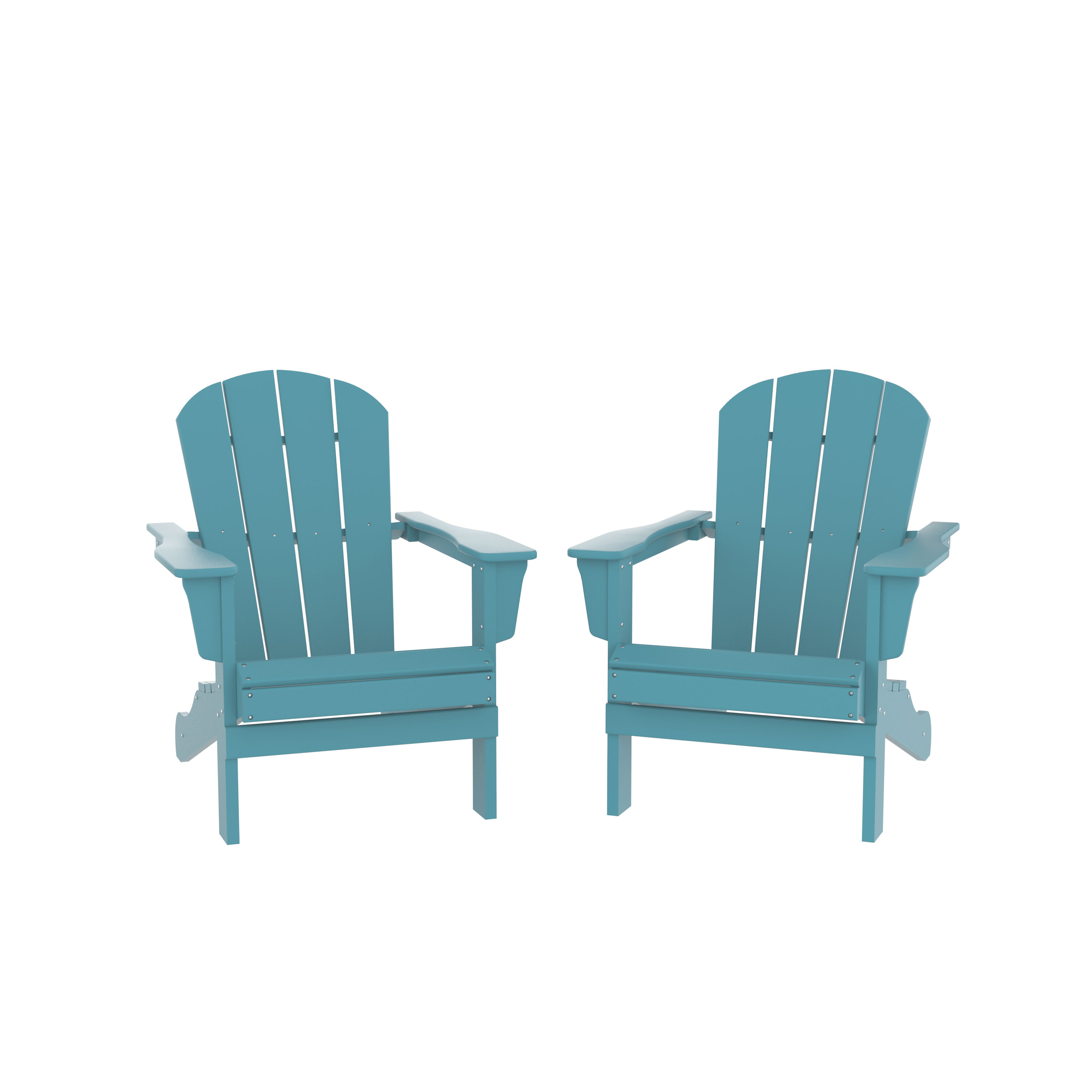 Adirondack Chair, Fire Pit Chairs, Sand Chair, Patio Outdoor Chairs, Dpe Plastic Resin Deck Chair, Lawn Chairs, Adult Size, Weather Resistant For Patio/ Backyard/Garden, Blue, Set Of 2 - image 4 of 6