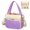 Purple, variant on Purple Sewing Basket Crochet Yarn Storage Tote with Multiple Pockets