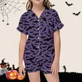 Rovga Toddler Girl Pajamas Summer Homewear Cartoon Bat Printed Short