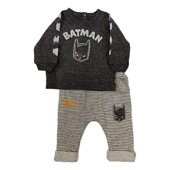 Batman Baby Boy Long Sleeve T-Shirt & Sweatpants 2pc Outfit Set