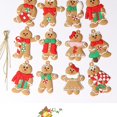 thumbnail image 1 of Paquete de 12 adornos de hombre de pan de jengibre para decoraciones de árboles de Navidad, adornos colgantes para árboles de Navidad, decoraciones navideñas ShuxiuWang  8390611134679, 1 of 1