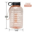 thumbnail image 3 of Bouteille d'Eau de 2200 ml Grande Capacité Sport Extérieur Gobelet Portable avec Poignée Sangle pour Camping Randonnée, 3 of 7