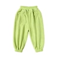thumbnail image 6 of LIaqionyy Girls Fleece Pants Fuzzy Elastic Waist Baggy Sweatpants Soft Wide Leg Casual Loungewear with Pockets, 6 of 7