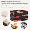 thumbnail image 6 of Valentine Colorful Hearts Leapard Printed Square Storage Bins with Handles Collapsible Containing Box 2 Packs, 6 of 9