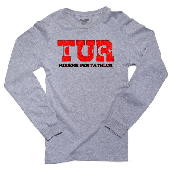 Turkey Modern Pentathlon - Olympic Games - Rio - Flag Men's Long Sleeve Grey T-Shirt
