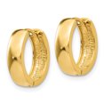 thumbnail image 2 of 14k Yellow Gold Round Hinged Hoop Earrings, 2 of 8