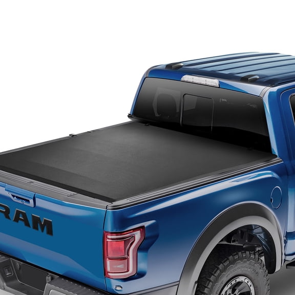 6.4FT Quad-Fold Truck Bed Cover for 2002-2024 Dodge Ram 1500 PVC