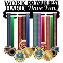 Medal Hanger Inspirational Words Medal Display Holder Medals Ribbon Holder Display Frame Awards Do Your Best Medal Rack Wall Mount Tiered Medal Hook for Athletes Competition