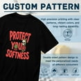 thumbnail image 5 of Vintage T Shirt, Protect Your Softness, Fun Skull Print,Cotton T-Shirt for Men, 23315595,Black, S, 5 of 8
