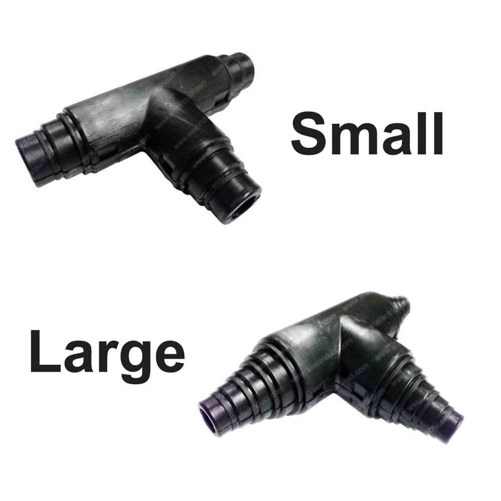 PVC Universal Wire Loom Tees T Connectors Tee Fitting Black Pack