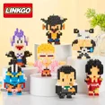 thumbnail image 2 of Figuras de bloques de construcción de One Piece Linkgo Micro, Boa, Doflamingo, cocodrilo, Gekko, Moria, Anime, diamante, ladrillo, juguete para niños, 2 of 5