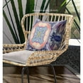 thumbnail image 3 of 20"x20" Sky Blue Indigo Muted Peach Zippered Broadcloth Geometric Throw Pillow, 3 of 5