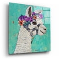 thumbnail image 2 of Epic Art 'Flower Headed Llama' by Holly Wojhan, Acrylic Glass Wall Art, 12"x12", 2 of 8