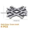 thumbnail image 4 of Train Track Series Compatible With DUPLO 10874 10872 10882 Large Brick Accessories Straight Curved Track Expansion For Kid DIY 4PCS Switch Track L, 4 of 5