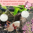 thumbnail image 7 of 1pcs Axolotl Hides for Aquarium with 2pcs Nitrifying Ball Set, Driftwood Axolotl Cave Hideout and Aquarium Filter Balls, Fish Tank Decor, Shelter for Small Pet Frog Fish Betta, 7 of 7