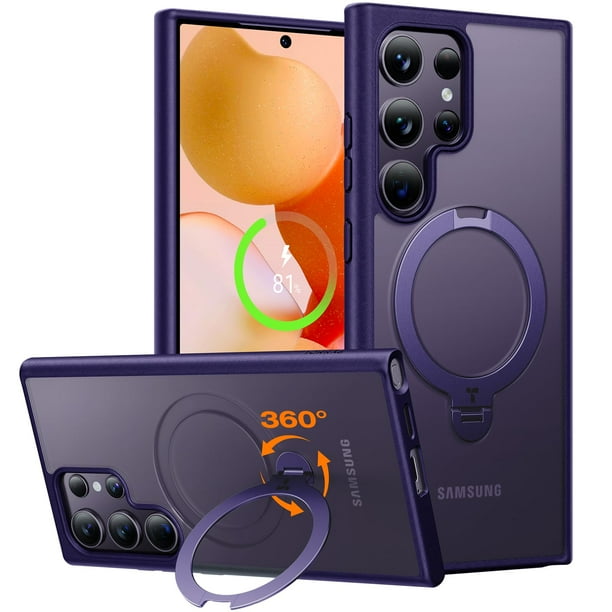 Funda para teléfono TORRAS 360° Spin con soporte magnético Samsung S24 Ultra